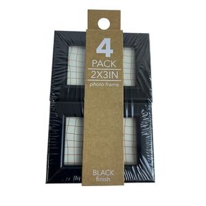 Harbortown Industries 4 Pack Mini Photo Frames 2x3 Black